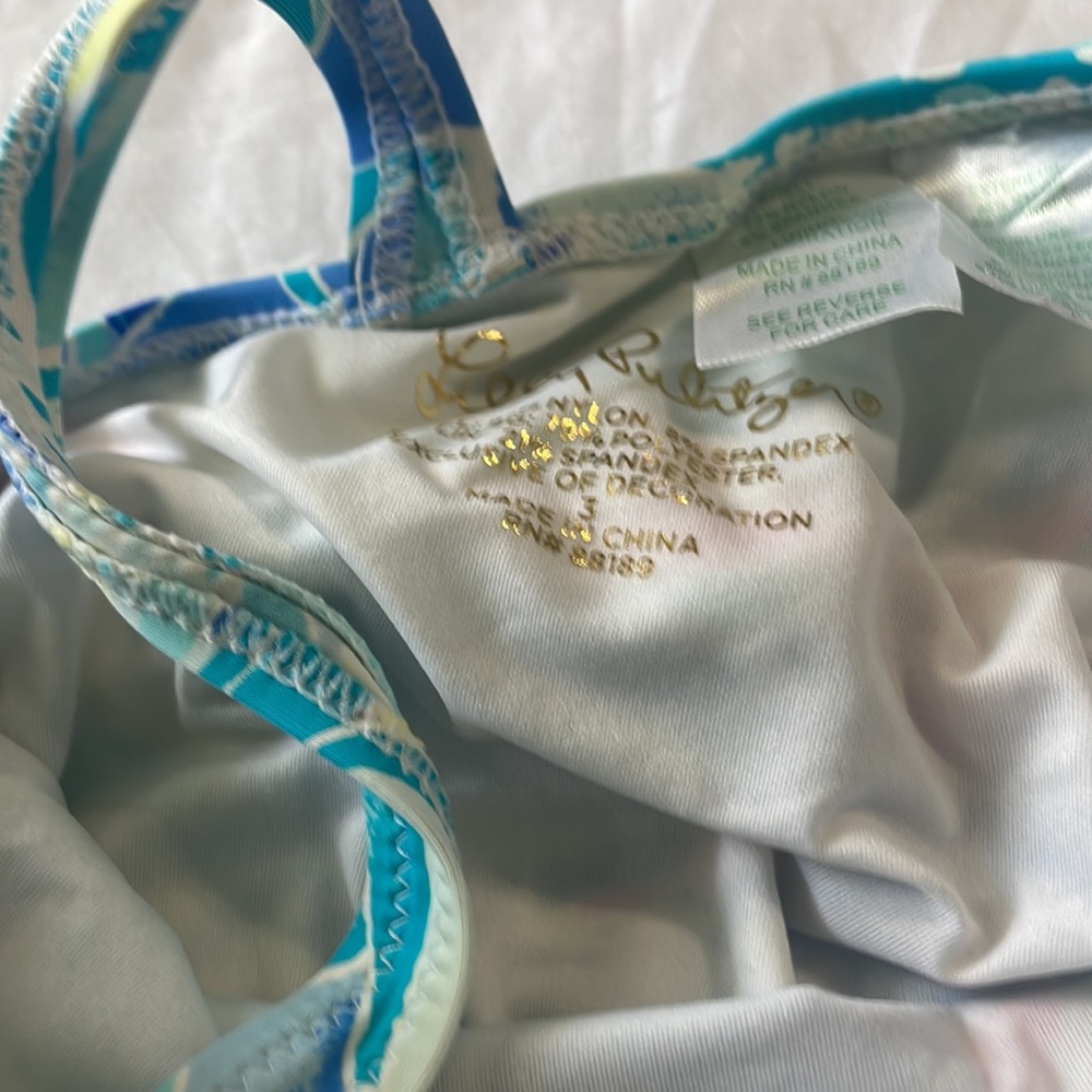 Lilly Pulitzer Girls ruffle shoulder swimsuit - Picture 2 of 3